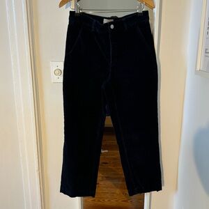 Everlane Cuorduroy cropped navy pants